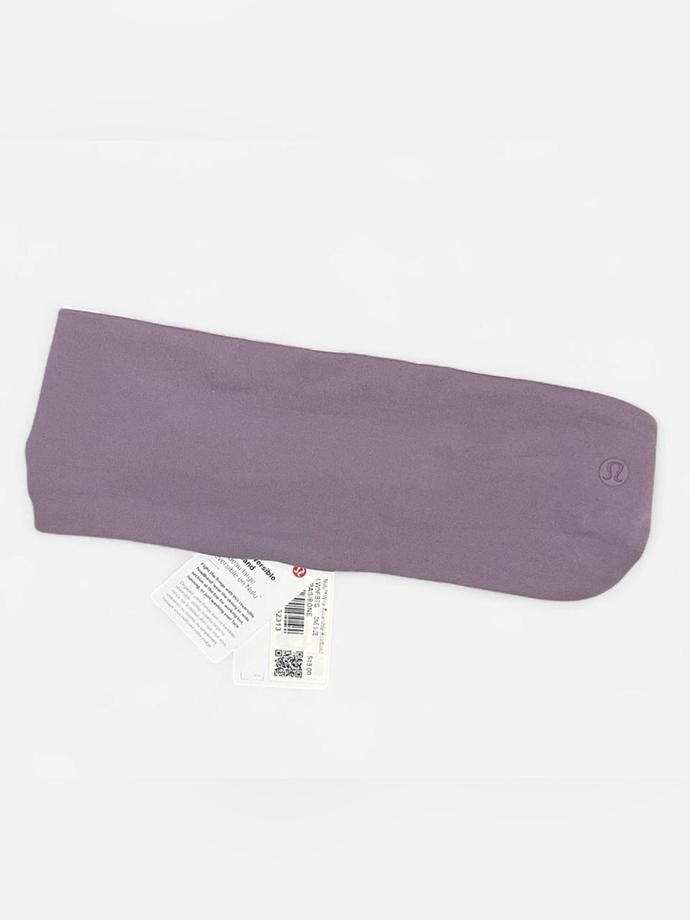 lululemon Nulu Wide Reversible Headband in purple and off white color